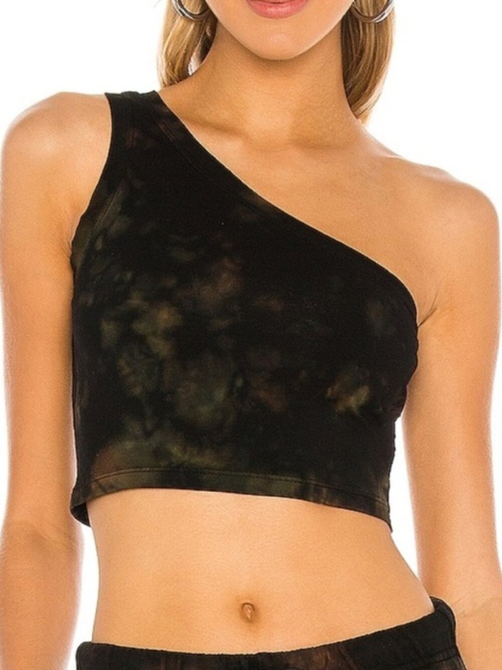 Cotton Citizen Cropped One-Shoulder Brisbane Tank, XS - NWT